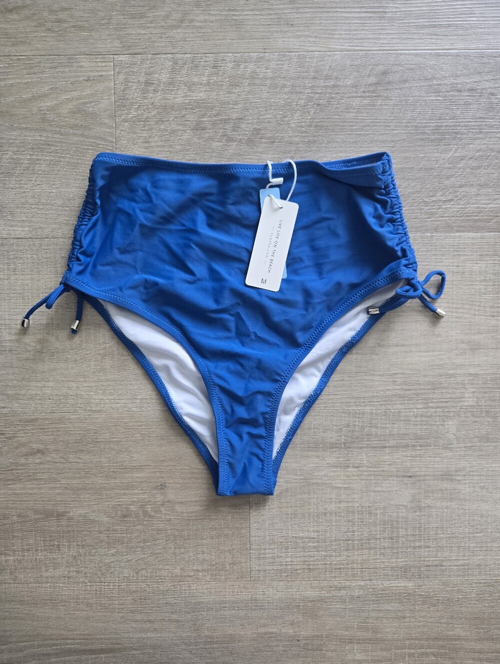 Cupshe High Rise Blue Bikini Bottoms